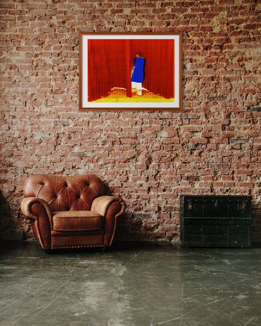 Jesus Torio- Red Curtain, 2022 (Lost Memories series). In room mock up